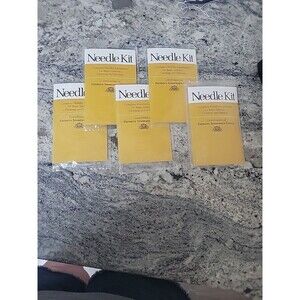 Lot of 5 Vintage Sewing Kits Needle Books Pins Advertising Farmers Insurance‎